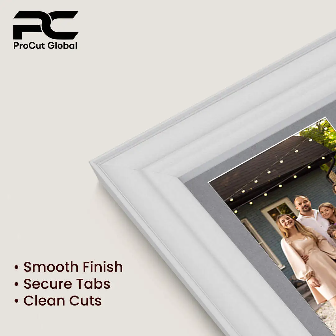 20x16" White Classic Multi Aperture Photo Frame - Fits 7x5" (x2) & 6x4" (x7) Photos | Collage Frame thumbnail 7