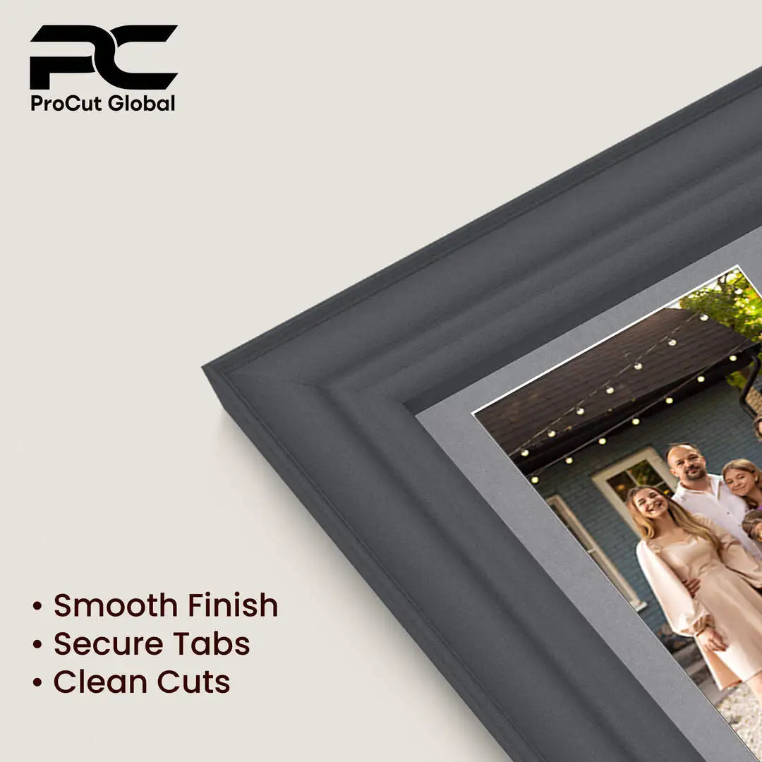 80x70cm Classic Dark Grey Multi Aperture Photo Frame - Fits 6x4" (x18) & 4x4" (x2) Photos | Collage Frame thumbnail 7