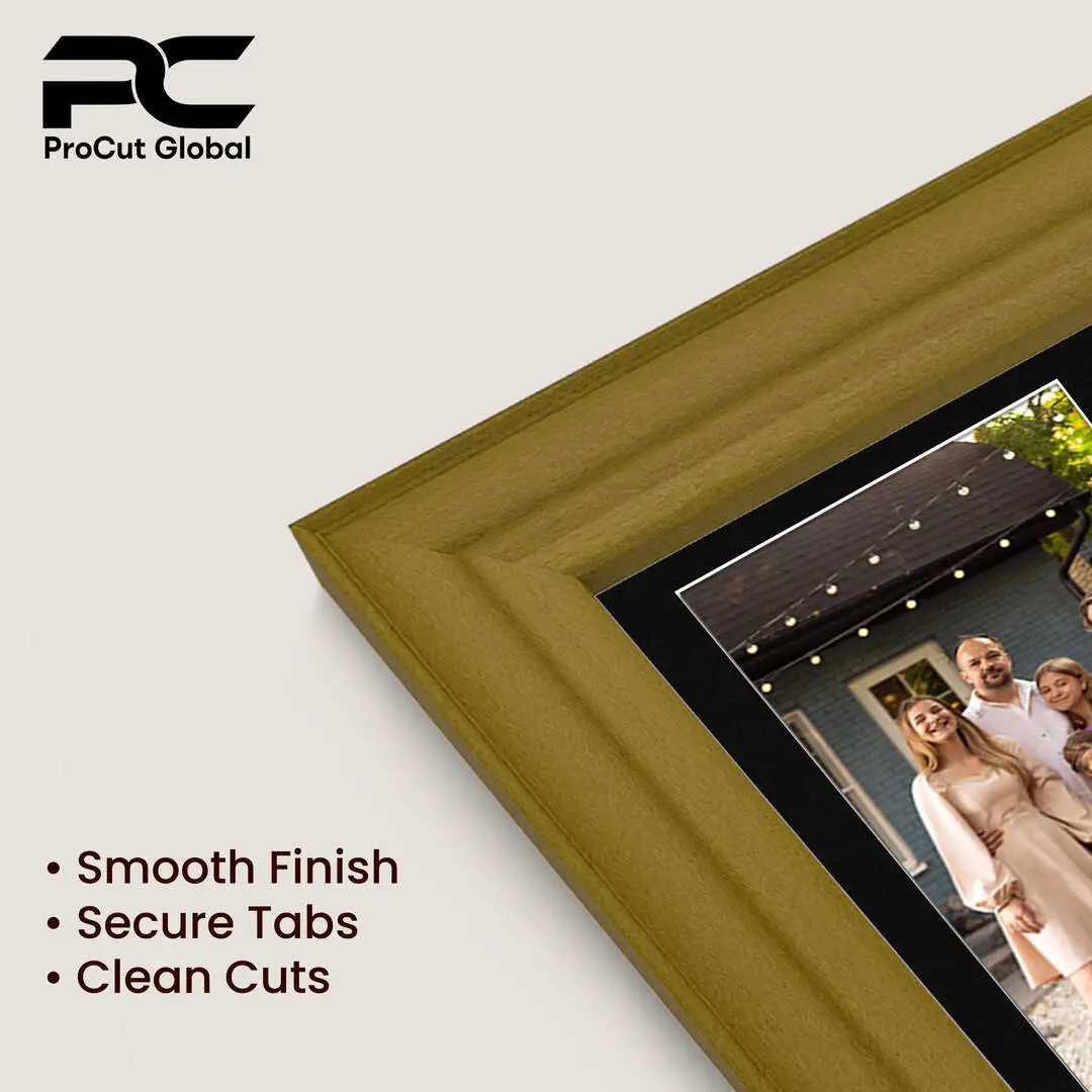 80x70cm Gold Classic Multi Aperture Photo Frame Holds 6x4" (x18) & 4x4" (x2) Photos With Black Mount | Modern Collage Frame thumbnail 7