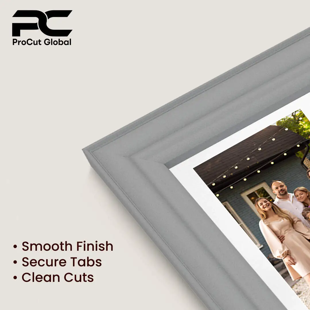 80x70cm Light Grey Classic Multi Aperture Photo Frame - Fits 6x4" (x18) & 4x4" (x2) Photos | Collage Frame thumbnail 7
