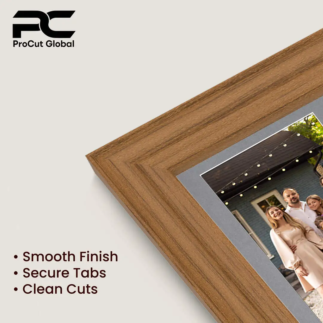 80x70cm Oak Classic Multi Aperture Photo Frame Holds 6x4" (x18) & 4x4" (x2) Photos With Mid Grey Mount | Modern Collage Frame thumbnail 7