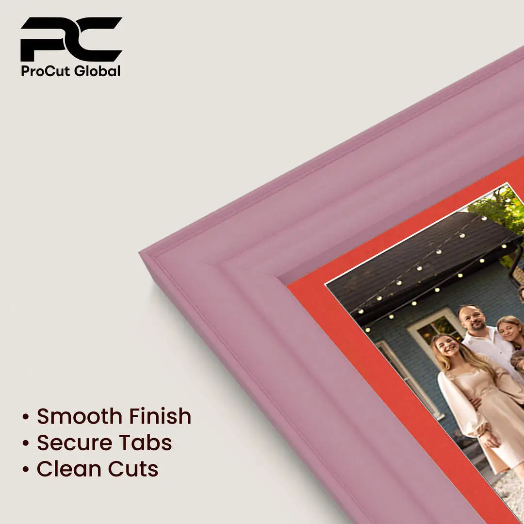 80x70cm Pastel Pink Classic Multi Aperture Photo Frame Holds 6x4" (x18) & 4x4" (x2) Photos With Poppy Red Mount | Modern Collage Frame thumbnail 7