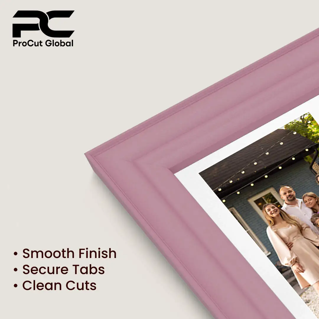 80x70cm Pastel Pink Classic Multi Aperture Photo Frame Holds 6x4" (x18) & 4x4" (x2) Photos With Ice White Mount | Modern Collage Frame thumbnail 7