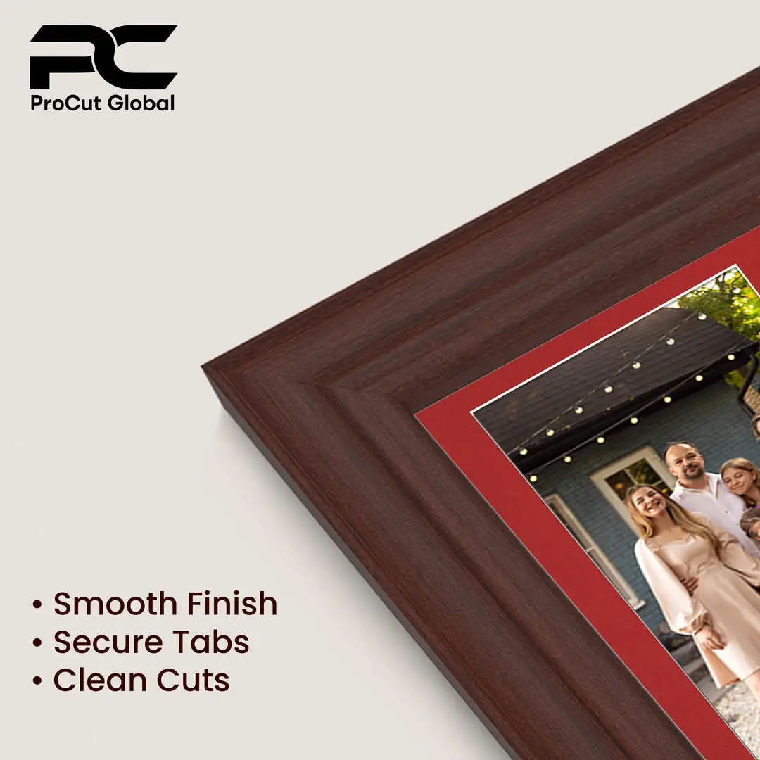 80x70cm Classic Rose Wood Multi Aperture Photo Frame - Fits 6x4" (x18) & 4x4" (x2) Photos | Collage Frame thumbnail 7