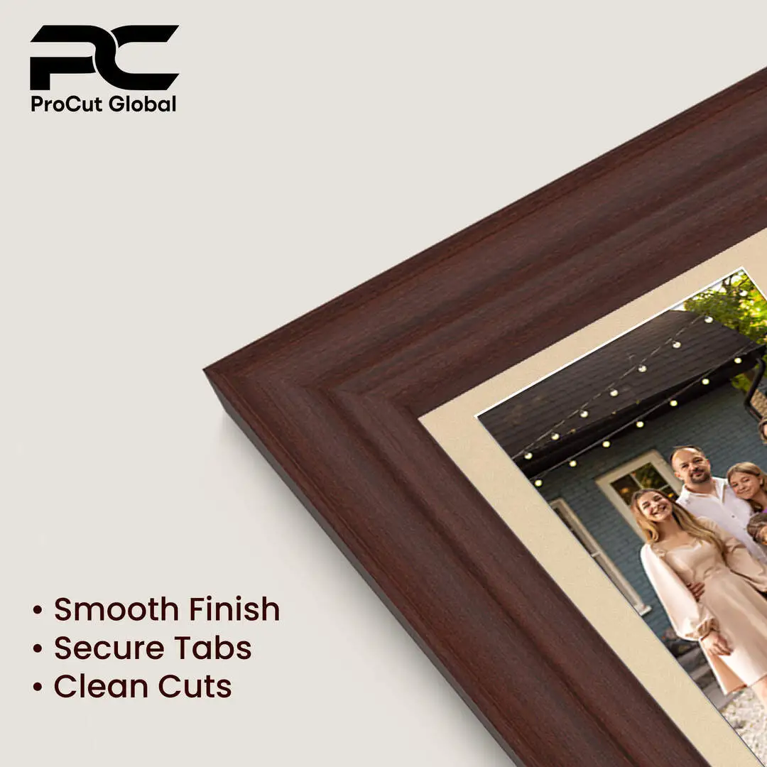 80x70cm Rose Wood Classic Multi Aperture Photo Frame Holds 6x4" (x18) & 4x4" (x2) Photos With Ivory Mount | Modern Collage Frame thumbnail 7
