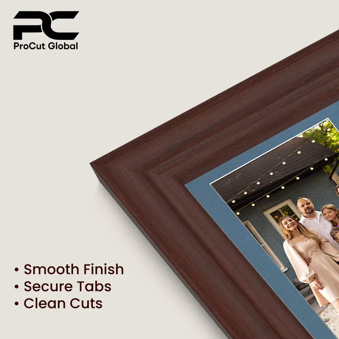 80x70cm Rose Wood Classic Multi Aperture Photo Frame Holds 6x4" (x18) & 4x4" (x2) Photos With Pompador Mount | Modern Collage Frame thumbnail 7