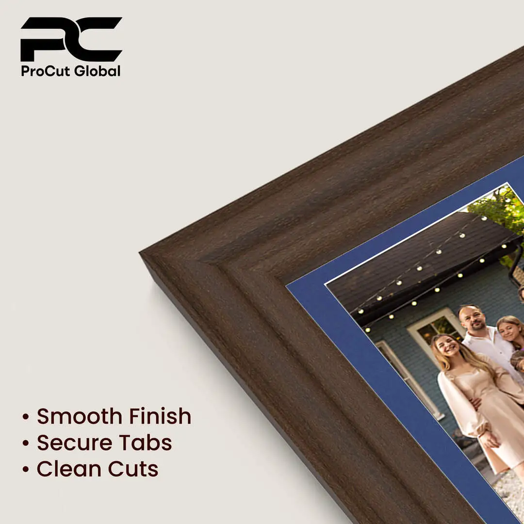 80x70cm Walnut Classic Multi Aperture Photo Frame - Fits 6x4" (x18) & 4x4" (x2) Photos | Collage Frame thumbnail 7