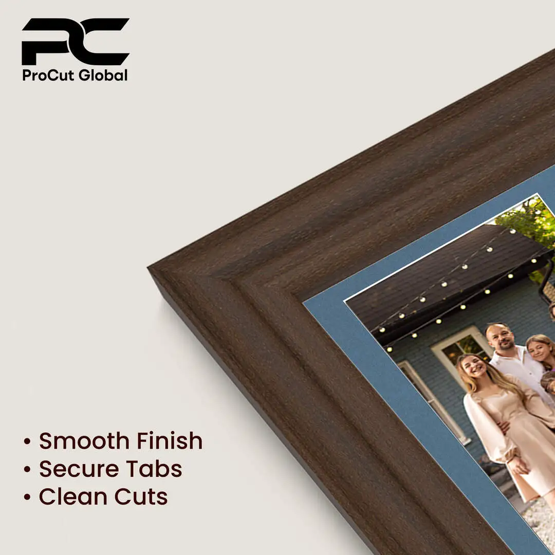 80x70cm Walnut Classic Multi Aperture Photo Frame Holds 6x4" (x18) & 4x4" (x2) Photos With Pompador Mount | Modern Collage Frame thumbnail 7