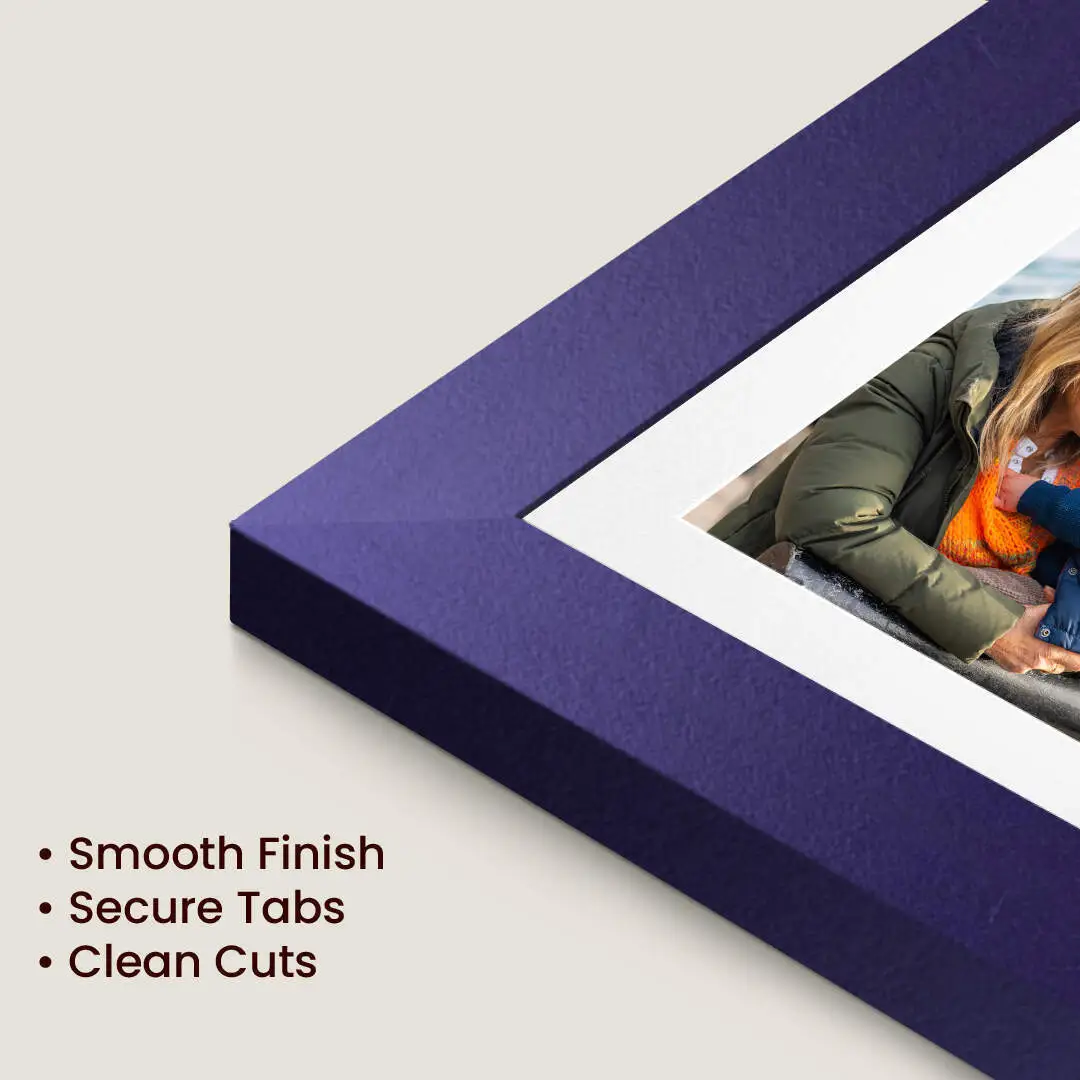 20x16" Sleek Purple Multi Aperture Photo Frame - Fits 7x5" (x2) & 6x4" (x7) Photos | Collage Frame thumbnail 7