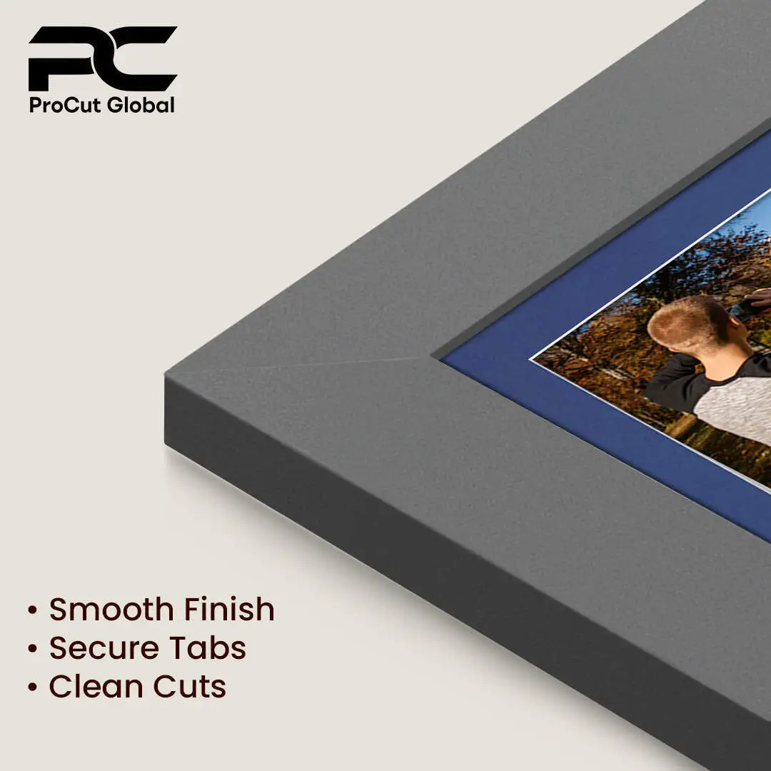 20x16" Modern Dark Grey Multi Aperture Photo Frame - Fits 7x5" (x2) & 6x4" (x7) Photos | Collage Frame thumbnail 7