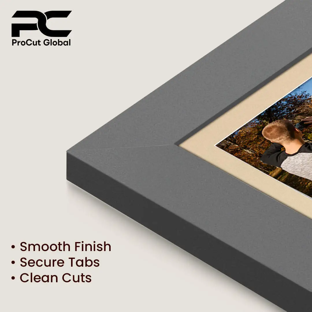 20x16" Dark Grey Modern Multi Aperture Photo Frame - Fits 7x5" (x2) & 6x4" (x7) Photos | Collage Frame thumbnail 7
