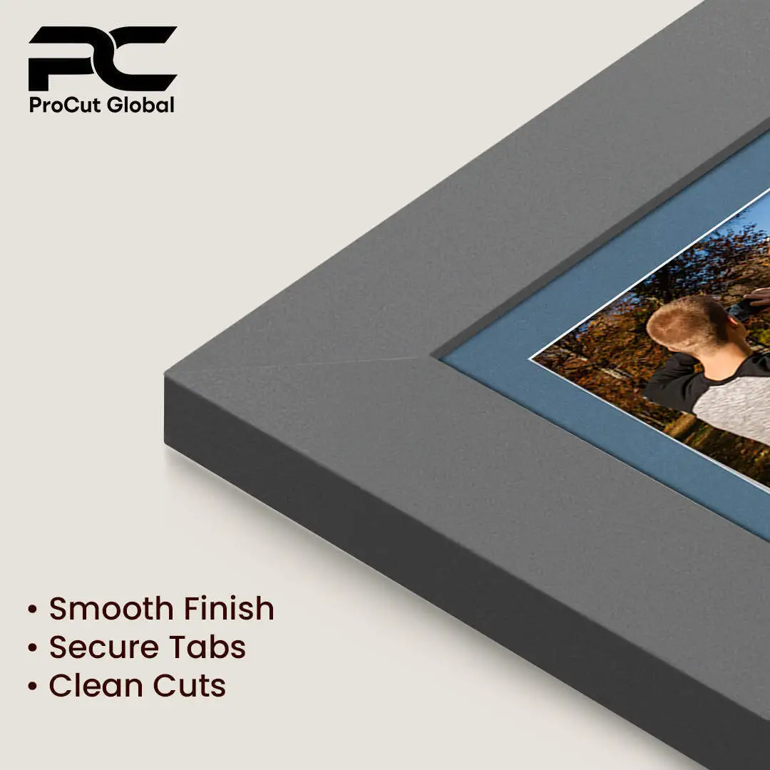 20x16" Modern Dark Grey Multi Aperture Photo Frame - Fits 7x5" (x2) & 6x4" (x7) Photos | Collage Frame thumbnail 7