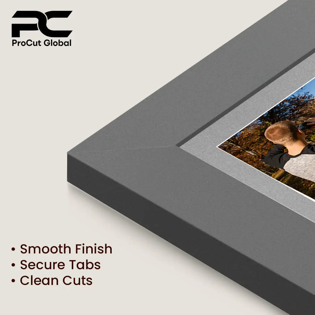 20x16" Modern Dark Grey Multi Aperture Photo Frame - Fits 7x5" (x2) & 6x4" (x7) Photos | Collage Frame thumbnail 7