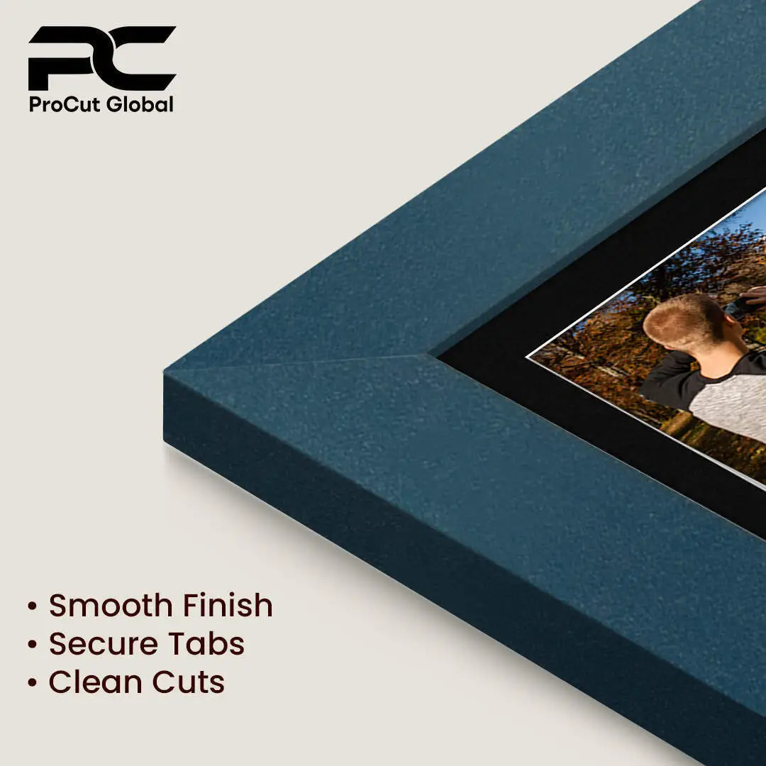 20x16" Modern Navy Blue Multi Aperture Photo Frame - Fits 7x5" (x2) & 6x4" (x7) Photos | Collage Frame thumbnail 7
