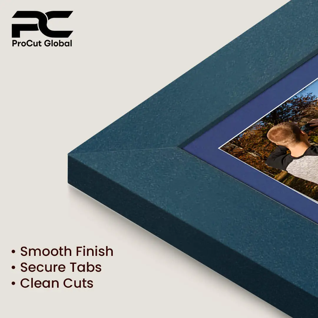 20x16" Navy Blue Modern Multi Aperture Photo Frame - Fits 7x5" (x2) & 6x4" (x7) Photos | Collage Frame thumbnail 7