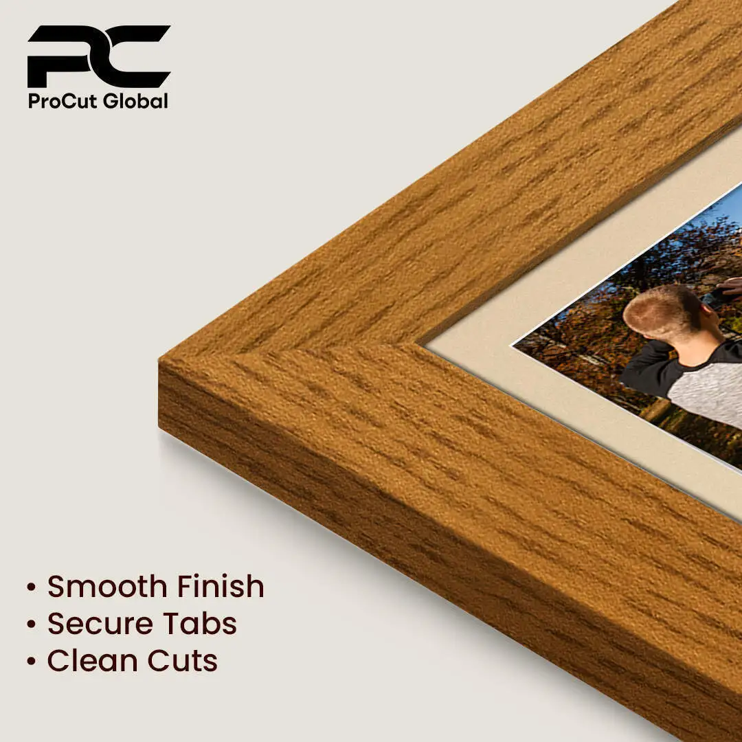 20x16" Modern Oak Multi Aperture Photo Frame - Fits 7x5" (x2) & 6x4" (x7) Photos | Collage Frame thumbnail 7