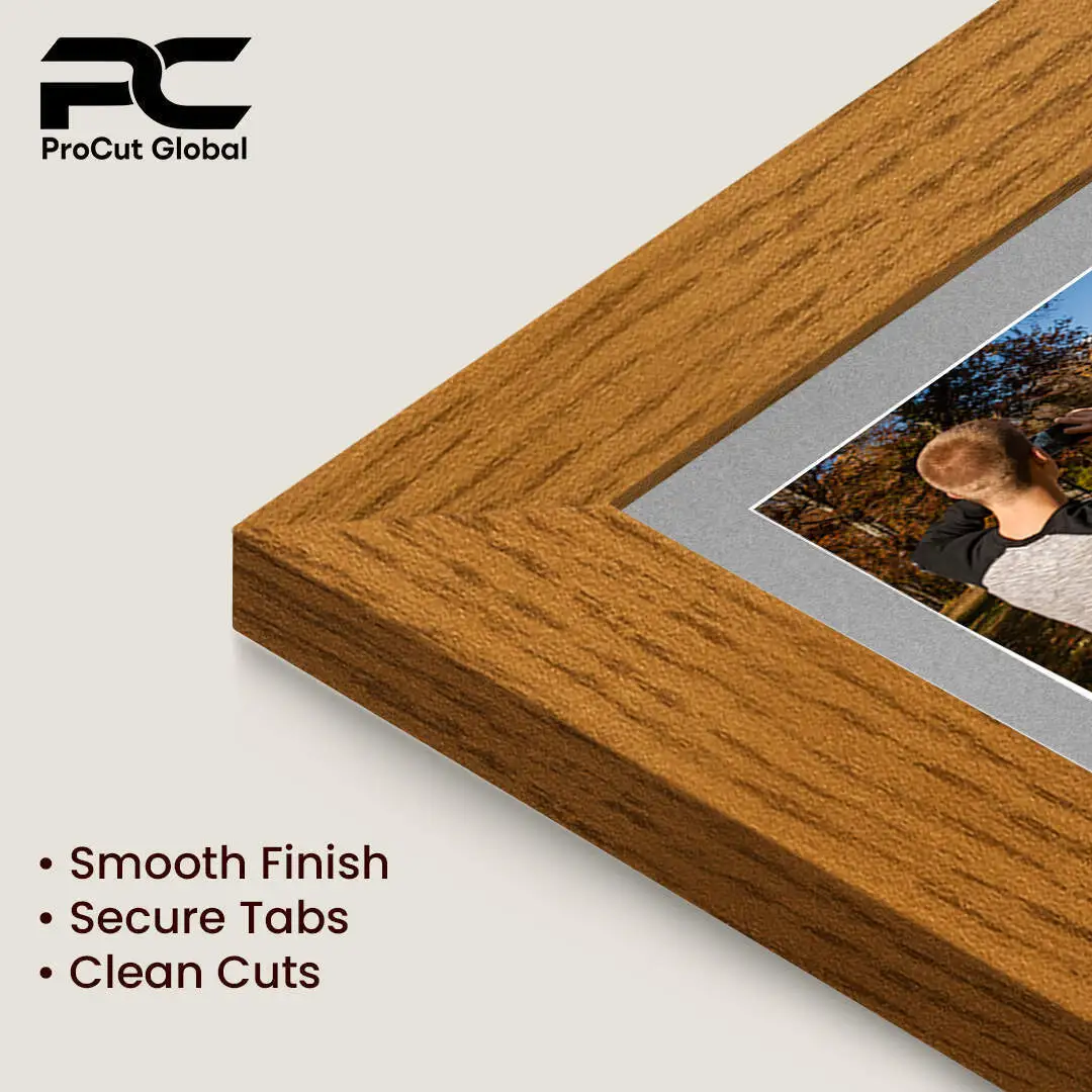20x16" Modern Oak Multi Aperture Photo Frame - Fits 7x5" (x2) & 6x4" (x7) Photos | Collage Frame thumbnail 7