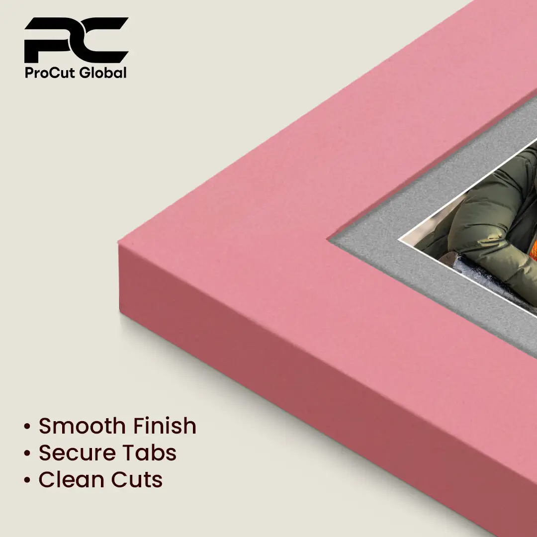 20x16" Pastel Pink Modern Multi Aperture Photo Frame Holds 7x5" (x2) & 6x4" (x7) Photos With Silver Mount | Modern Collage Frame thumbnail 7