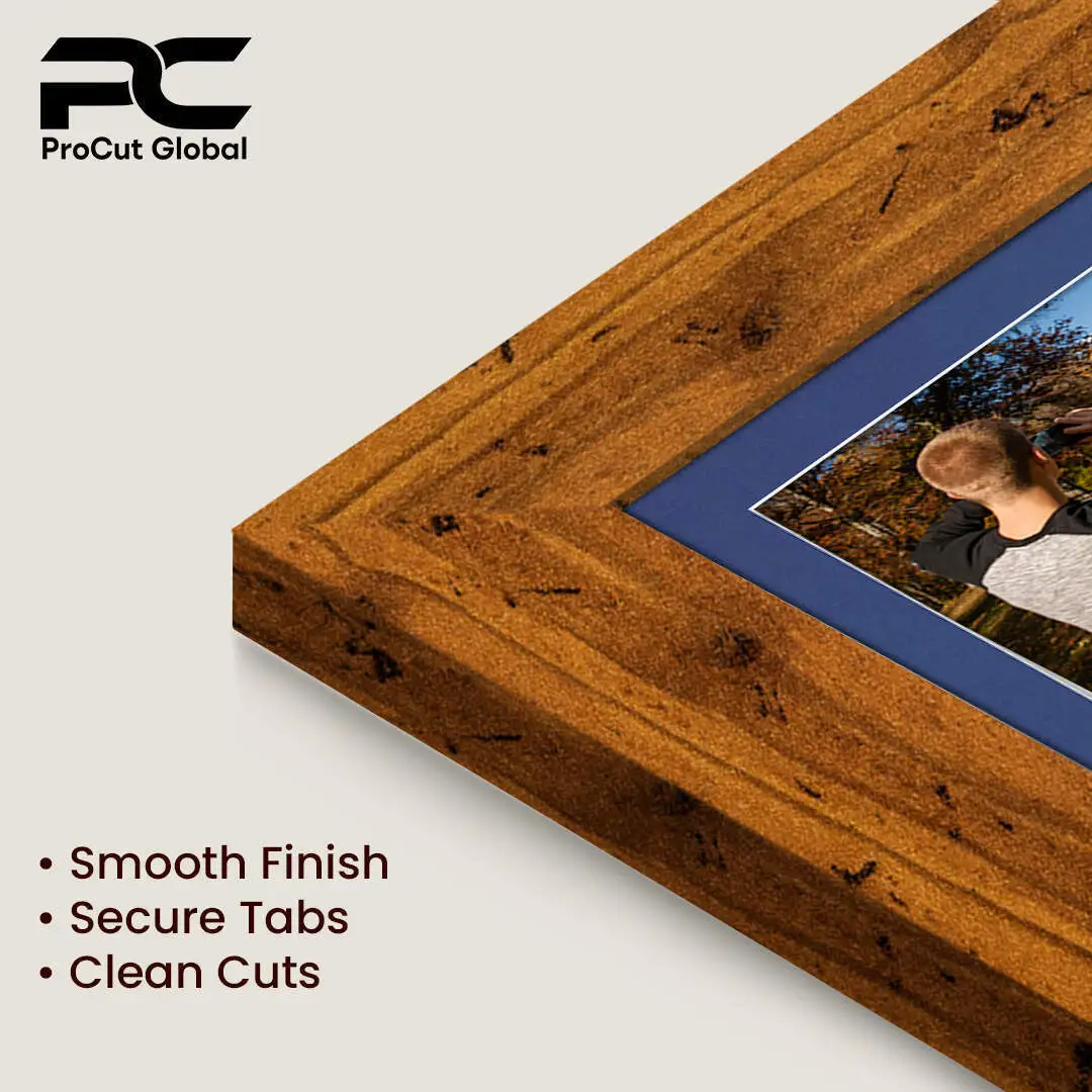 20x16" Modern Rustic Oak Multi Aperture Photo Frame - Fits 7x5" (x2) & 6x4" (x7) Photos | Collage Frame thumbnail 7