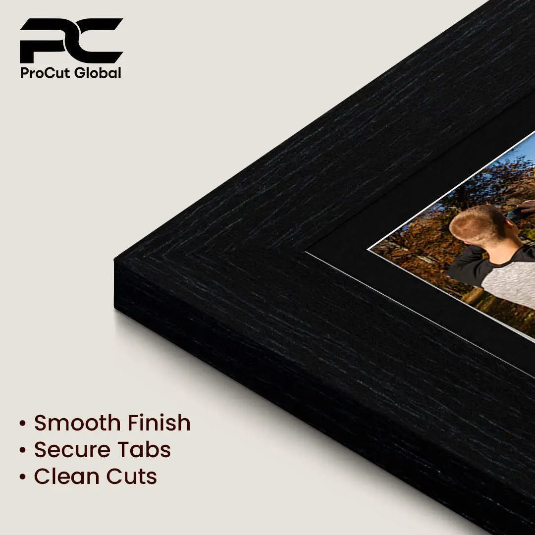 80x70cm Black Modern Multi Aperture Photo Frame Holds 6x4" (x18) & 4x4" (x2) Photos With Black Mount | Modern Collage Frame thumbnail 7