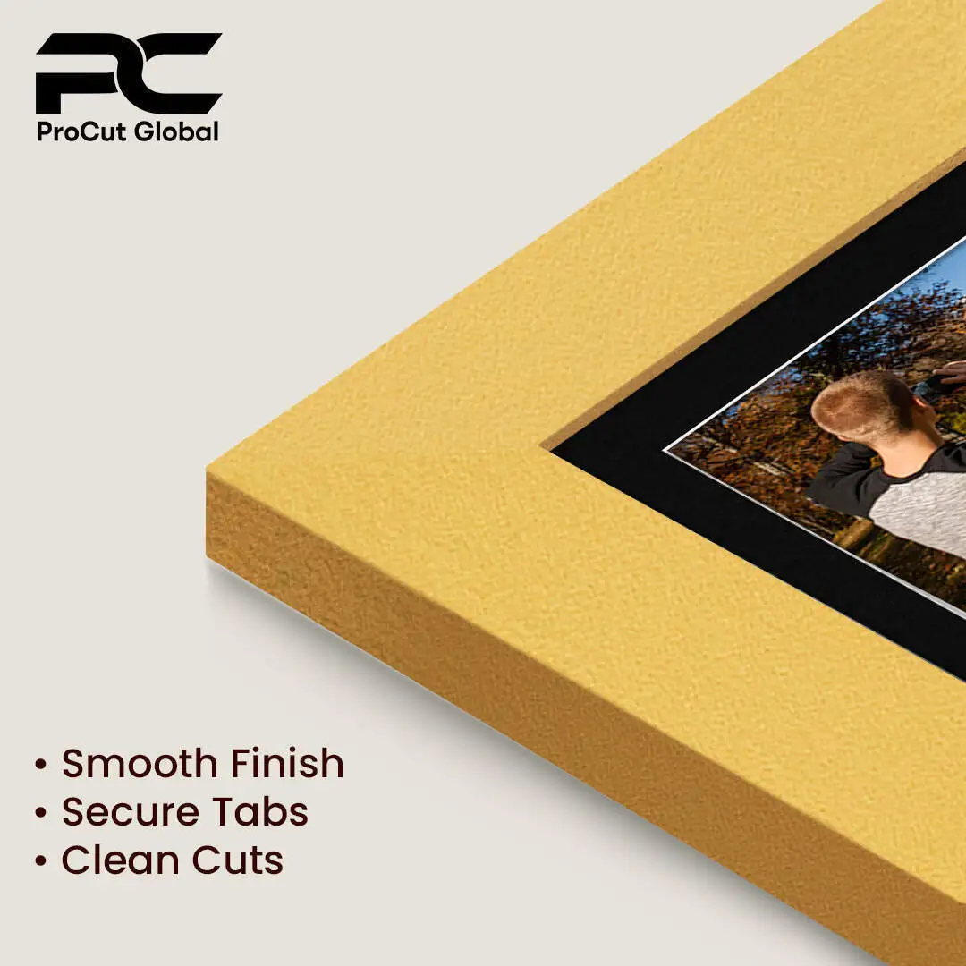 80x70cm Gold Modern Multi Aperture Photo Frame Holds 6x4" (x18) & 4x4" (x2) Photos With Black Mount | Modern Collage Frame thumbnail 7