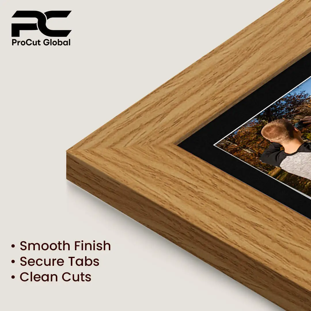 80x70cm Light Oak Modern Multi Aperture Photo Frame - Fits 6x4" (x18) & 4x4" (x2) Photos | Collage Frame thumbnail 7