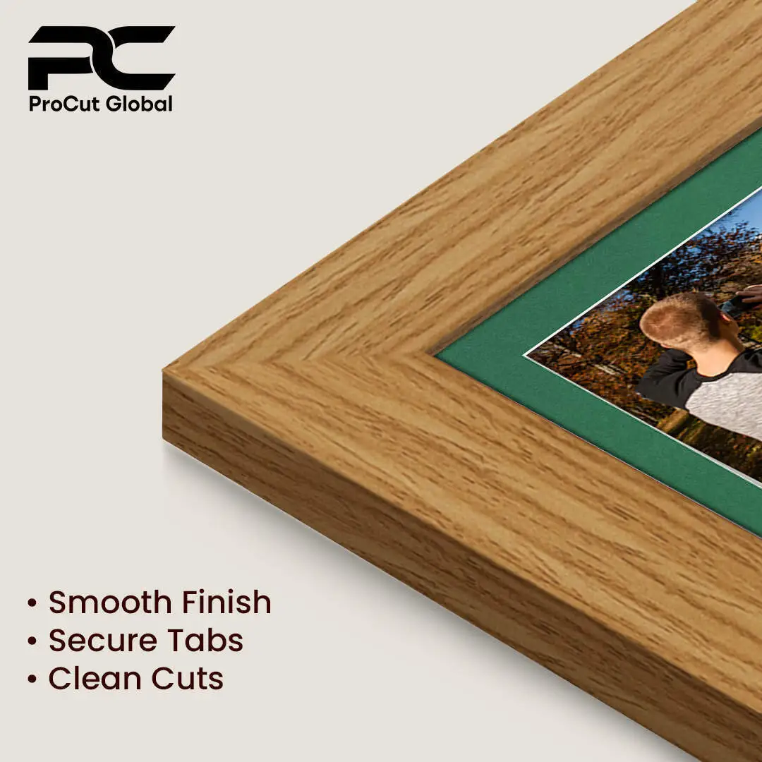 80x70cm Light Oak Modern Multi Aperture Photo Frame - Fits 6x4" (x18) & 4x4" (x2) Photos | Collage Frame thumbnail 7