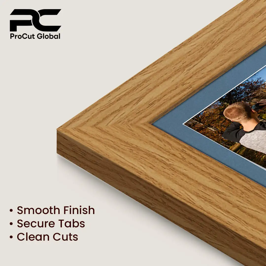80x70cm Light Oak Modern Multi Aperture Photo Frame - Fits 6x4" (x18) & 4x4" (x2) Photos | Collage Frame thumbnail 7
