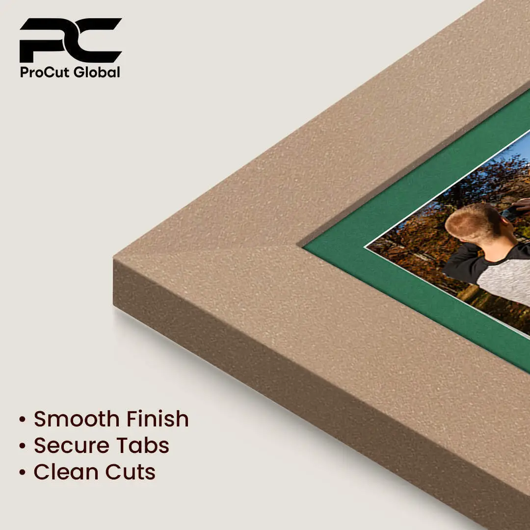 80x70cm Rose Gold Modern Multi Aperture Photo Frame Holds 6x4" (x18) & 4x4" (x2) Photos With Emerald (Green) Mount | Modern Collage Frame thumbnail 7