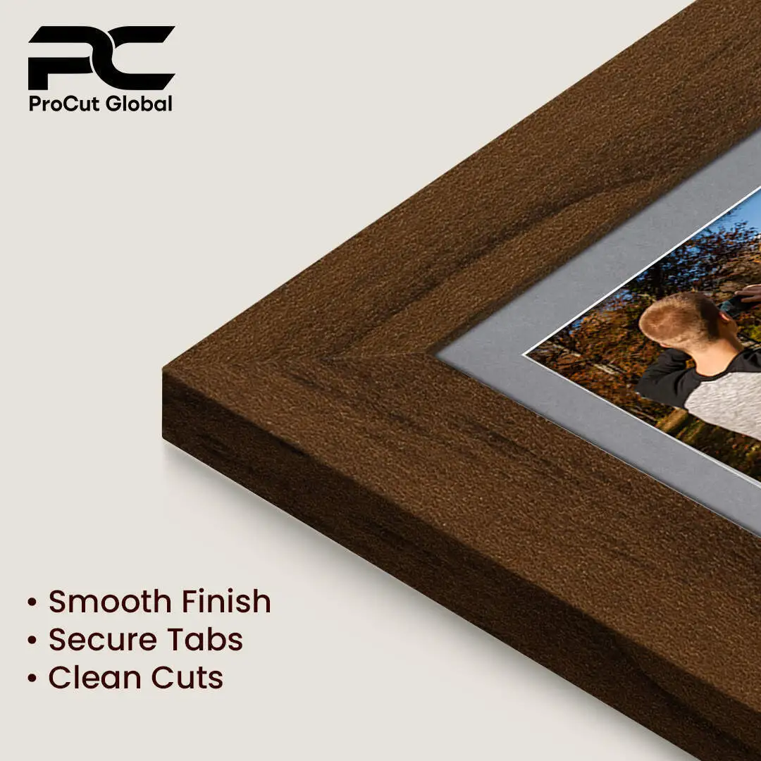 80x70cm Modern Walnut Multi Aperture Photo Frame - Fits 6x4" (x18) & 4x4" (x2) Photos | Collage Frame thumbnail 7
