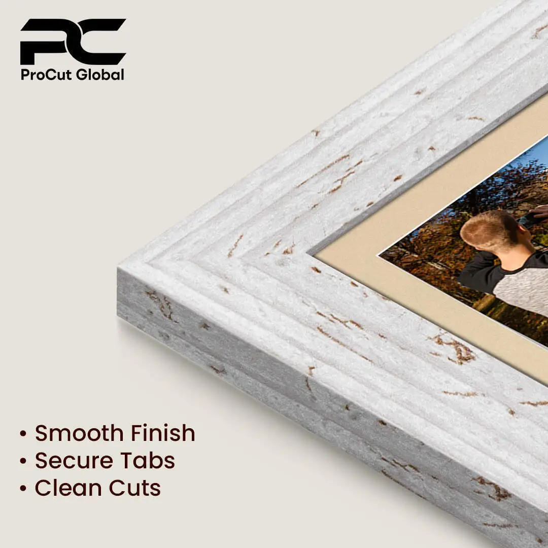 80x70cm White Rustic Modern Multi Aperture Photo Frame - Fits 6x4" (x18) & 4x4" (x2) Photos | Collage Frame thumbnail 7