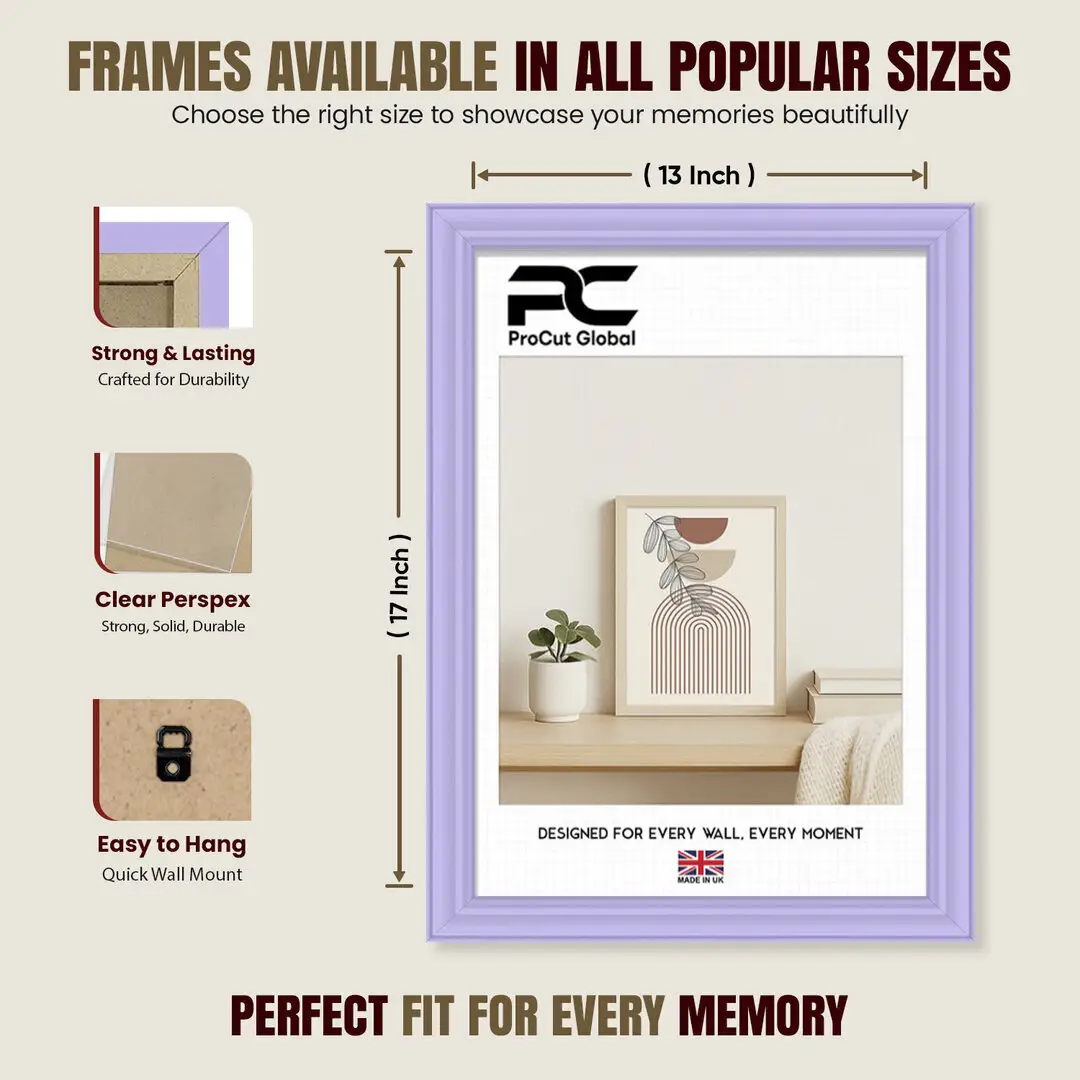 17x13" Classic Purple Picture Frame - Timeless Wall Display For Family Photos & Artwork thumbnail 4