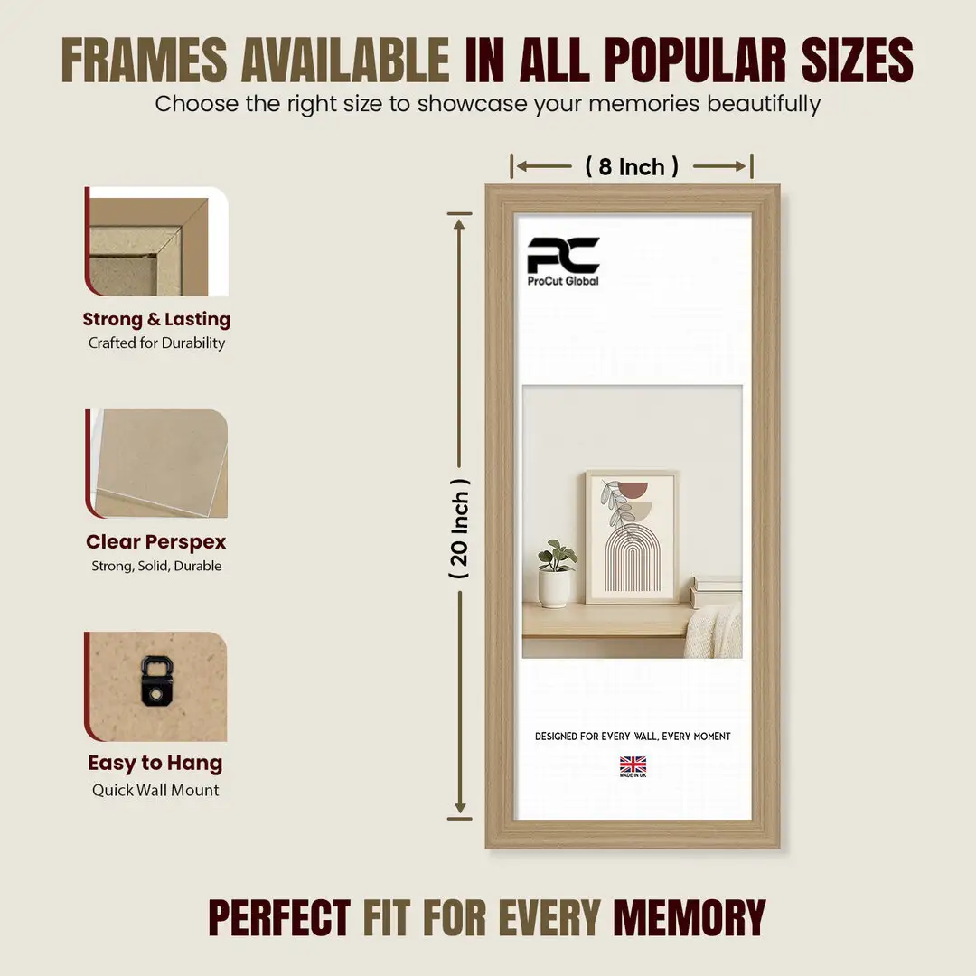 20x8" Classic Country Pine Picture Frame - Elegant Wall Display For Photos & Artwork thumbnail 4