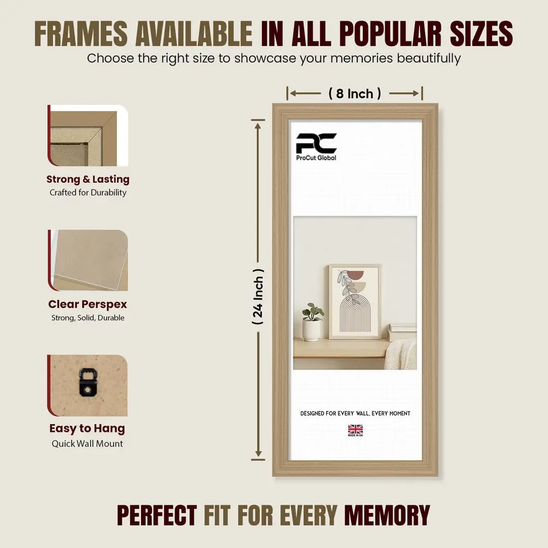 24x8" Classic Country Pine Picture Frame - Elegant Wall Display For Photos & Artwork thumbnail 4
