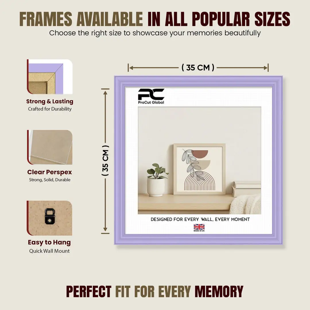 35x35cm Classic Purple Picture Frame - Elegant Wall Display For Photos & Artwork thumbnail 4