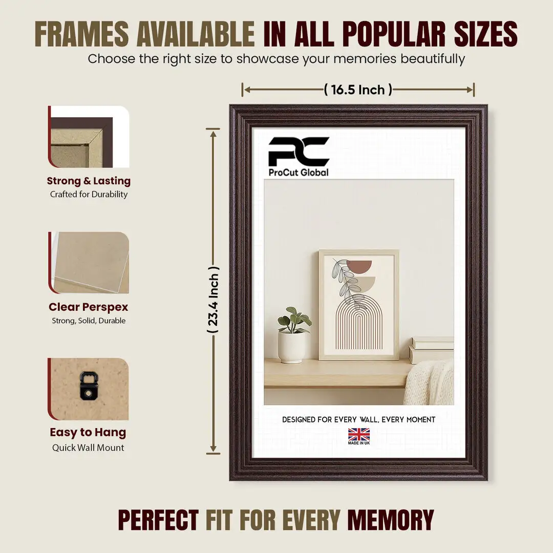 A2 Classic Rose Wood Picture Frame - Timeless Wall Display For Family Photos & Artwork thumbnail 4