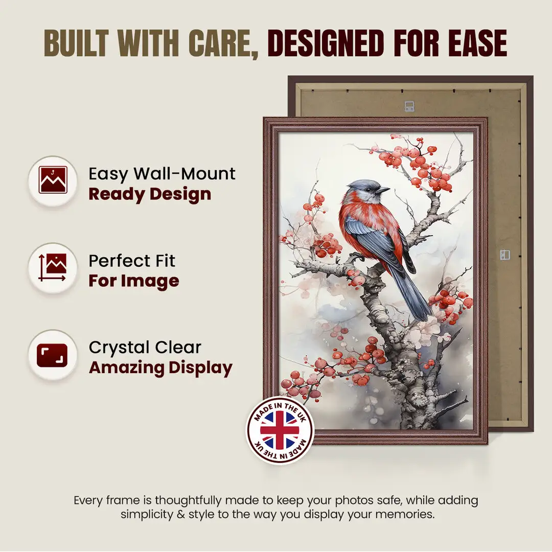 100x80cm Classic Rose Wood Picture Frame - Elegant Wall Display For Photos & Artwork thumbnail 7
