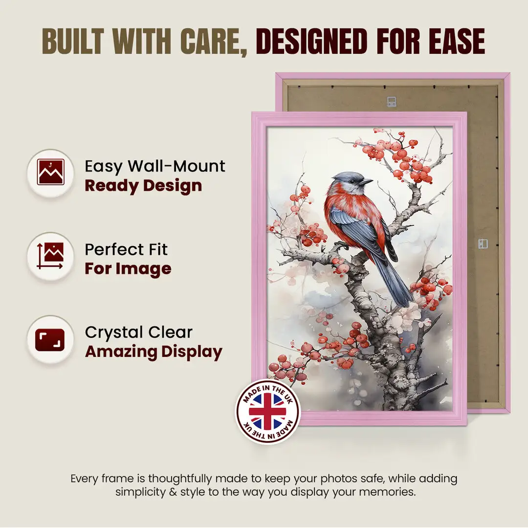 100x90cm Classic Pastel Pink Picture Frame - Elegant Wall Display For Photos & Artwork thumbnail 7