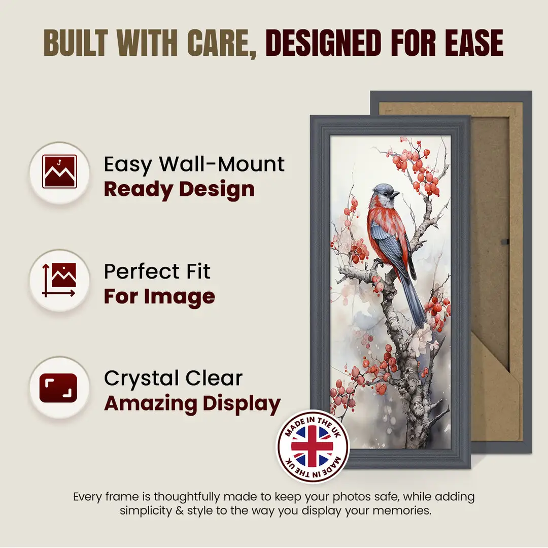 10x4" Classic Dark Grey Picture Frame - Elegant Wall Display For Photos & Artwork thumbnail 7