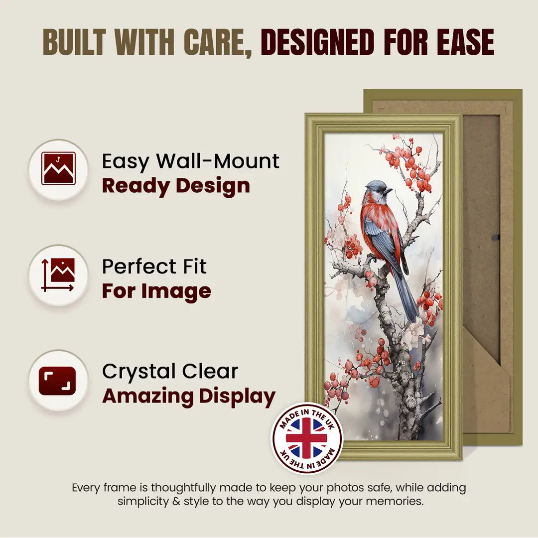 10x4" Classic Gold Picture Frame - Elegant Wall Display For Photos & Artwork thumbnail 7
