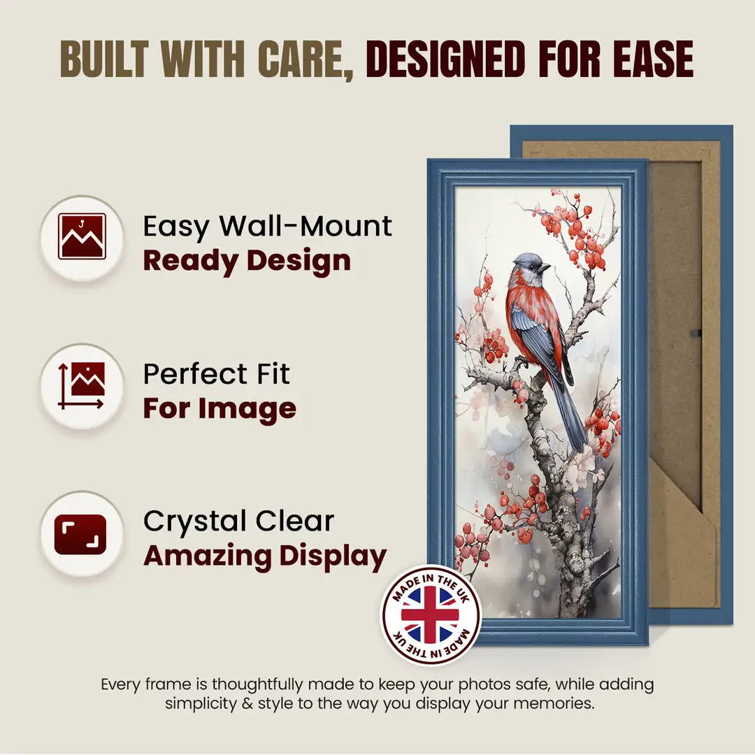 10x4" Classic Navy Blue Picture Frame - Timeless Wall Display For Family Photos & Artwork thumbnail 7