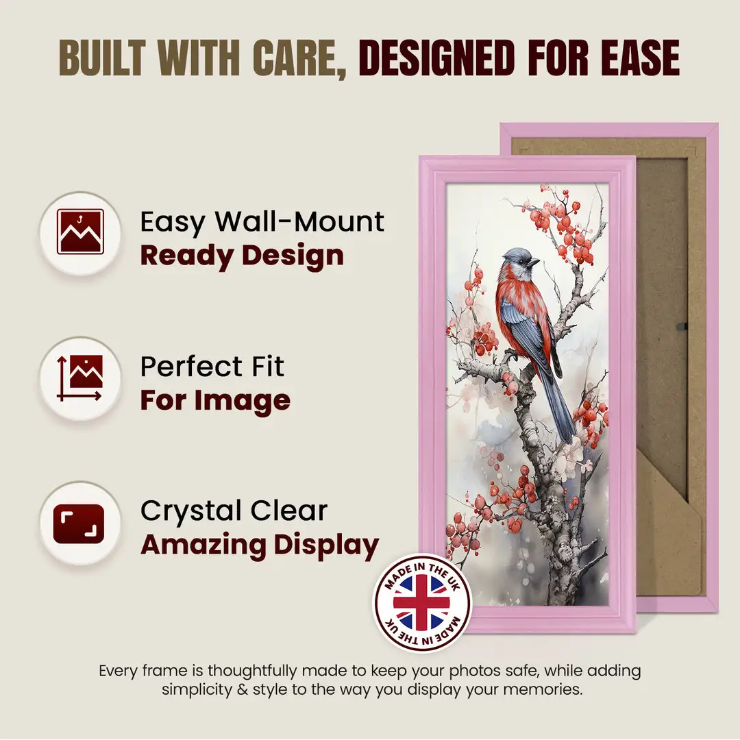 10x4" Classic Pastel Pink Picture Frame - Elegant Wall Display For Photos & Artwork thumbnail 7