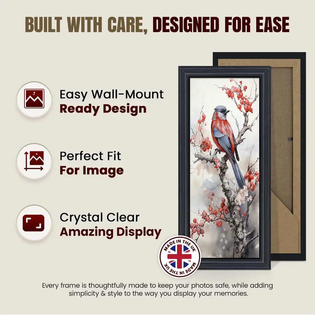 10x5" Classic Black Picture Frame - Elegant Wall Display For Photos & Artwork thumbnail 7