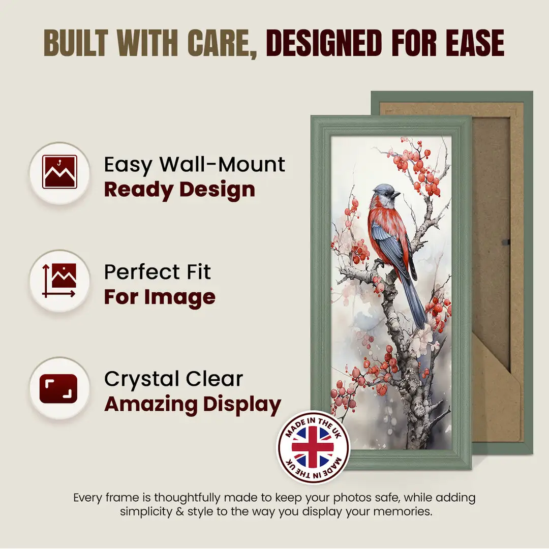 10x5" Classic Green Picture Frame - Elegant Wall Display For Photos & Artwork thumbnail 7