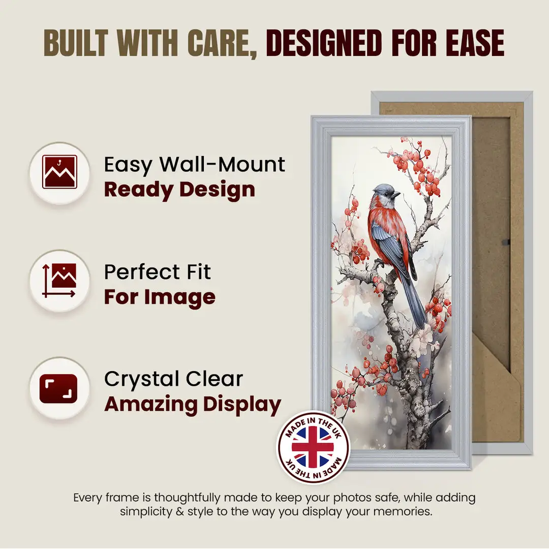 10x5" Classic Silver Picture Frame - Timeless Wall Display For Family Photos & Artwork thumbnail 7