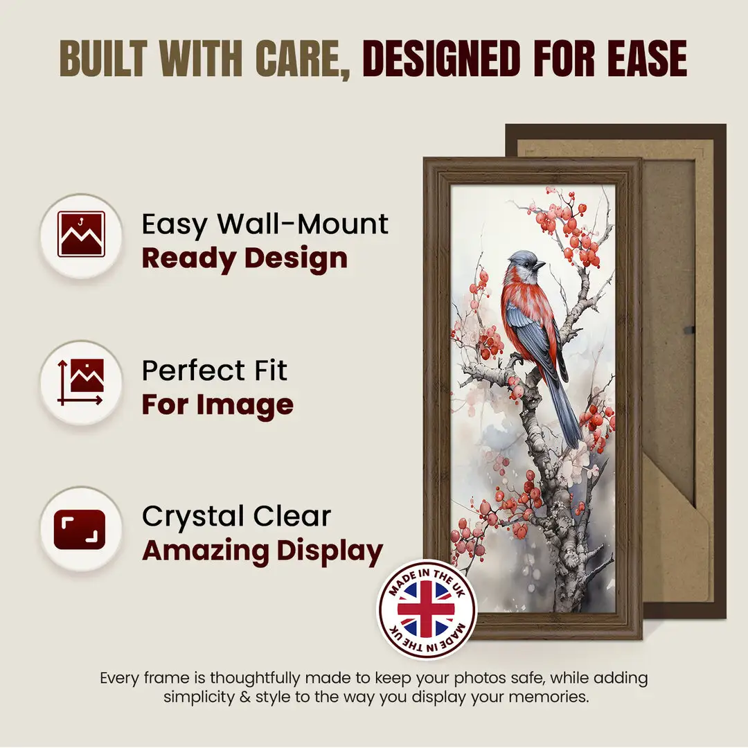 10x5" Classic Walnut Picture Frame - Timeless Wall Display For Family Photos & Artwork thumbnail 7