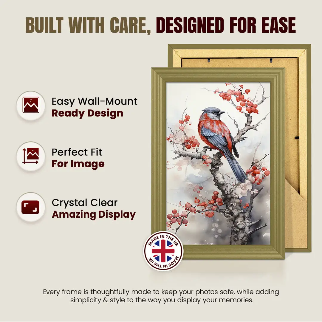 11x8.5" Classic Gold Picture Frame - Elegant Wall Display For Photos & Artwork thumbnail 7