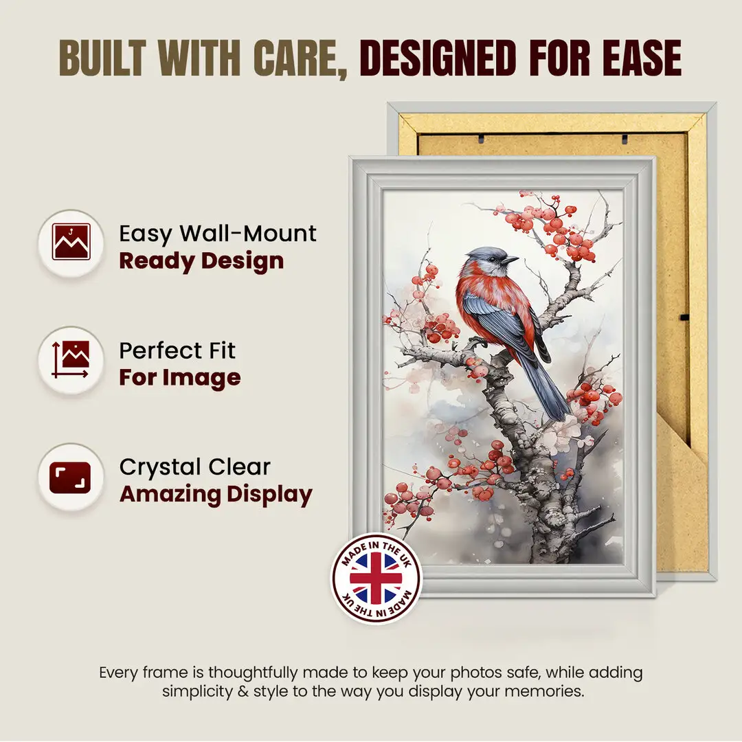 11x9" Classic Light Grey Picture Frame - Timeless Wall Display For Family Photos & Artwork thumbnail 7