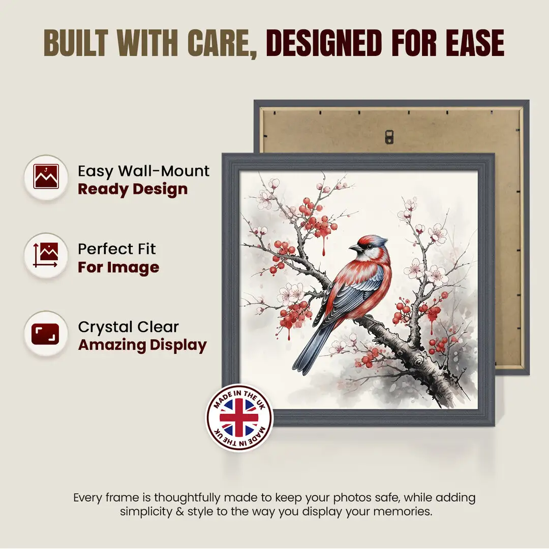 15x15" Classic Dark Grey Picture Frame - Elegant Wall Display For Photos & Artwork thumbnail 7