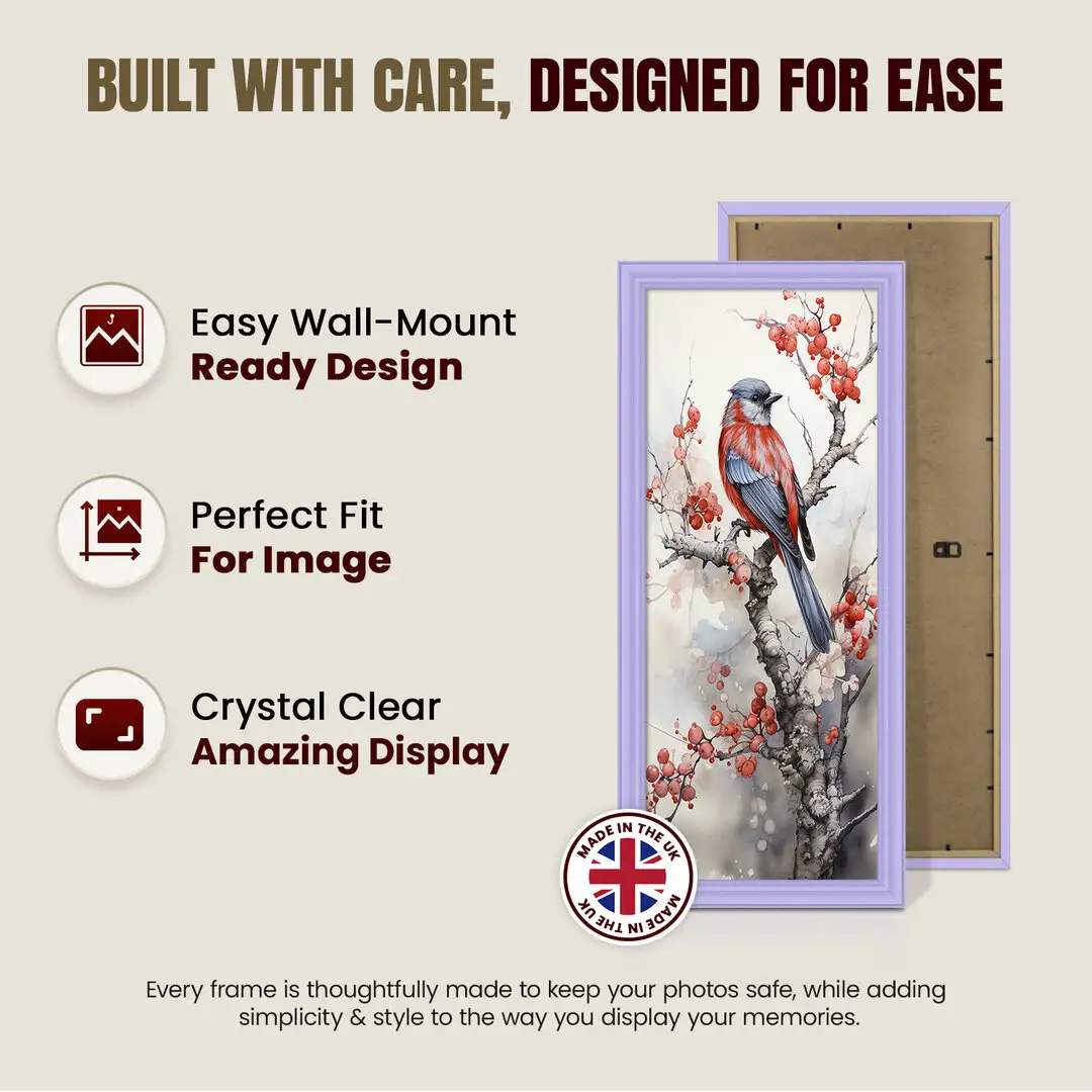 15x5" Classic Purple Picture Frame - Elegant Wall Display For Photos & Artwork thumbnail 7